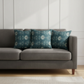 Midnight Lotus Vine Cushion Covers