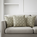 Olive Medallion Trellis Cushion Covers
