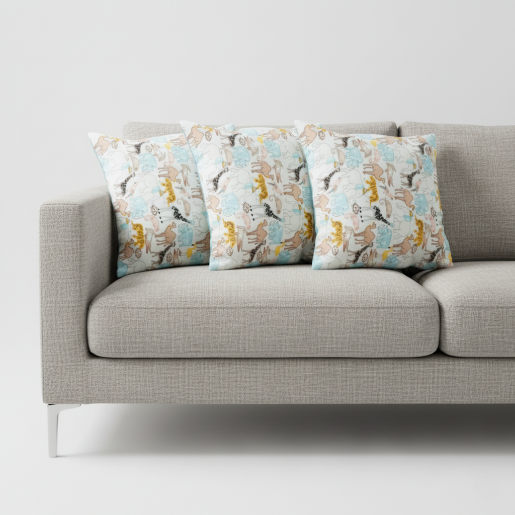 Safari Animal Printed Cushion Covers