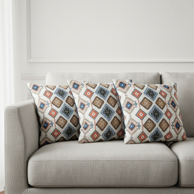 Ethnic Geo Diamond Pattern Cushion Covers