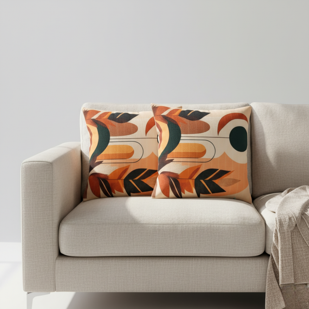 Abstract Autumn Leaves Cushion Covers