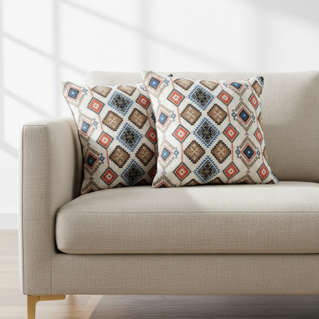 Ethnic Geo Diamond Pattern Cushion Covers