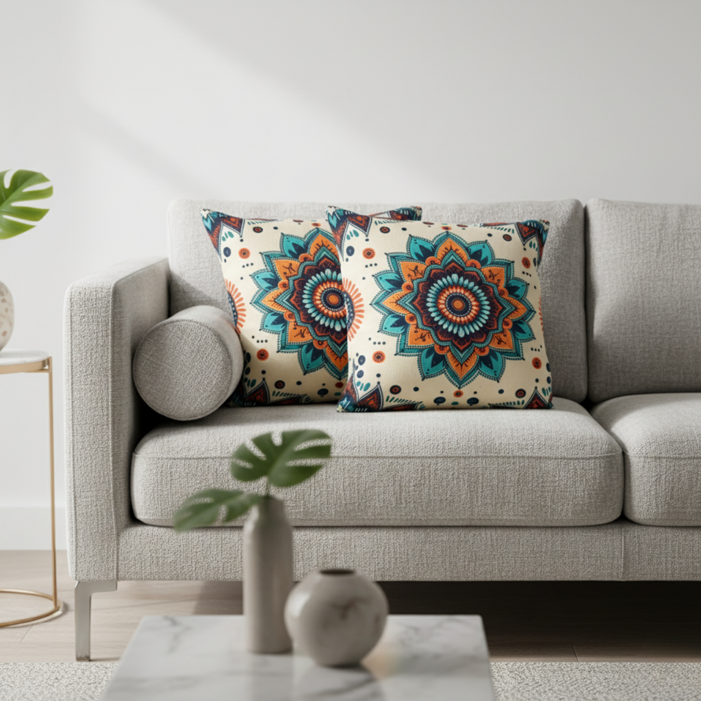 Royal Mandala Bloom Cushion Covers