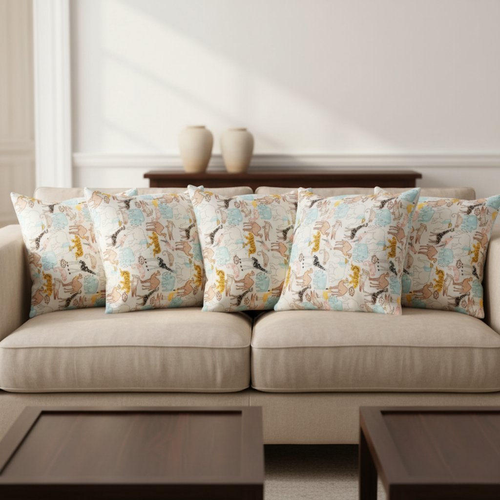 Safari Animal Printed Cushion Covers