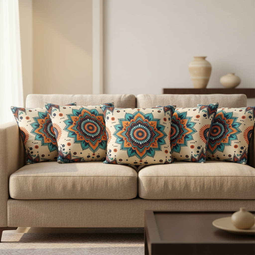 Royal Mandala Bloom Cushion Covers