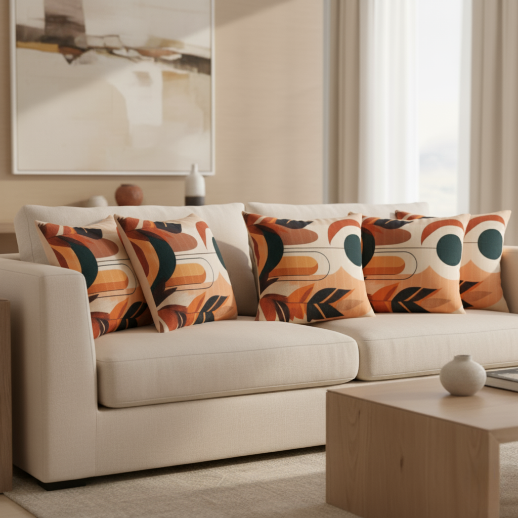 Abstract Autumn Leaves Cushion Covers