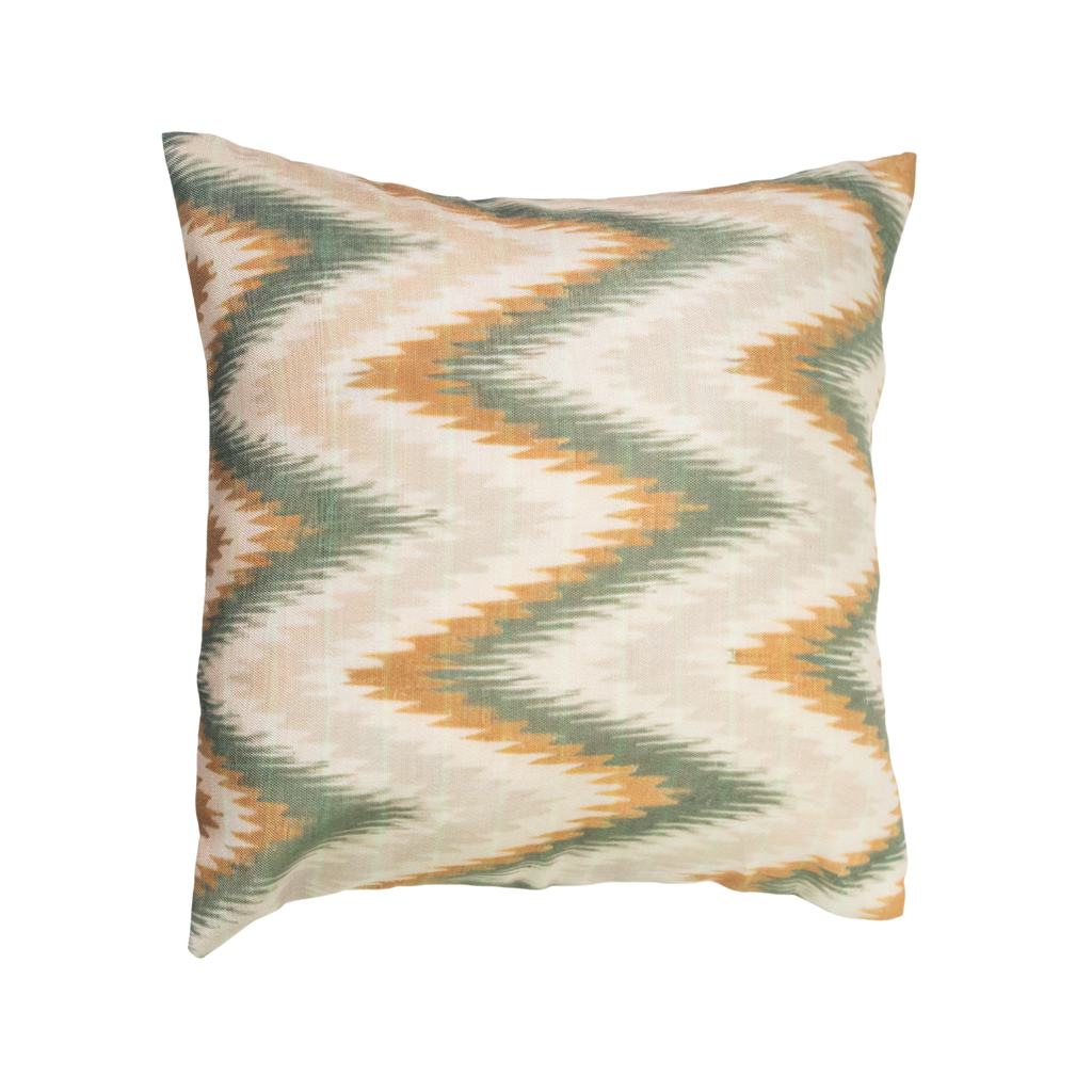 Earth Tone Ikat Zigzag Pattern Cushion Covers