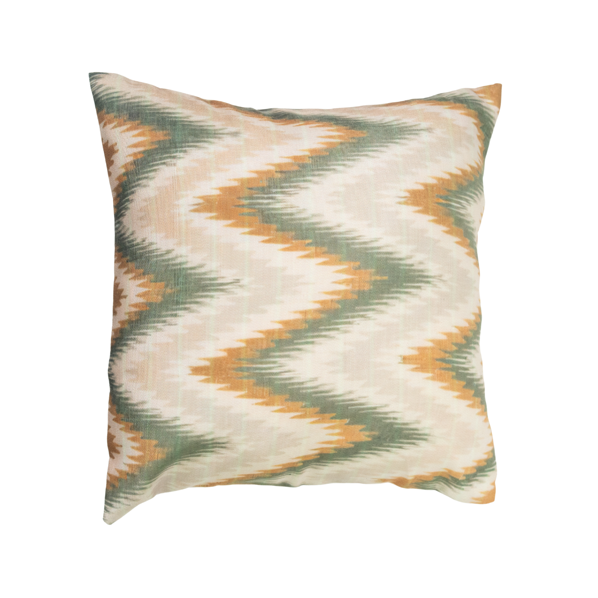 Earth Tone Ikat Zigzag Pattern Cushion Covers