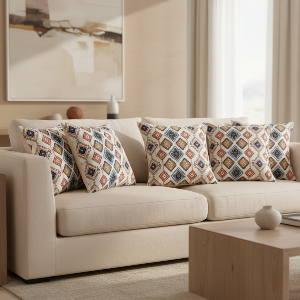 Ethnic Geo Diamond Pattern Cushion Covers
