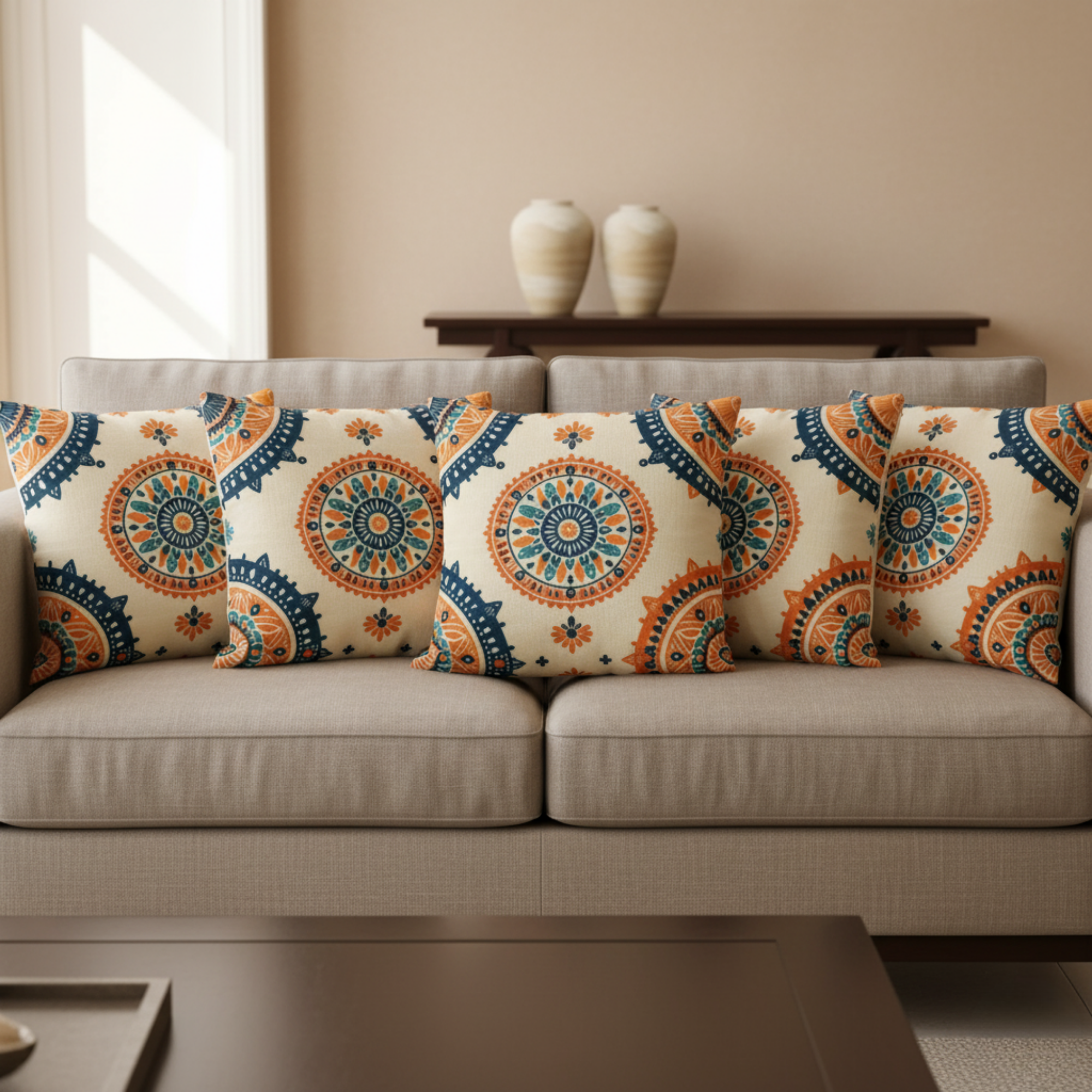 Heritage Mandala Medallion Cushion Covers