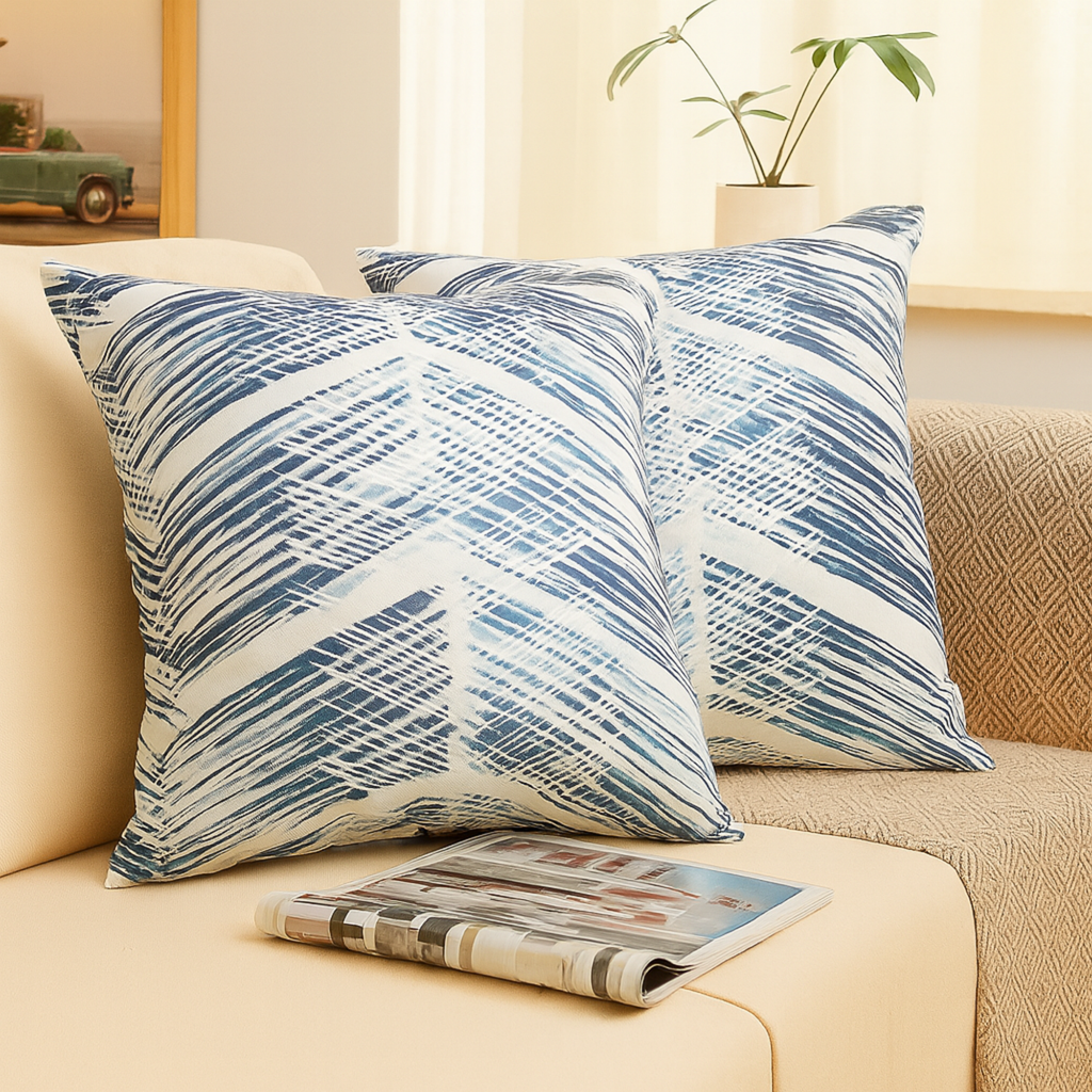 Abstract Crossline Pattern Cushion Covers