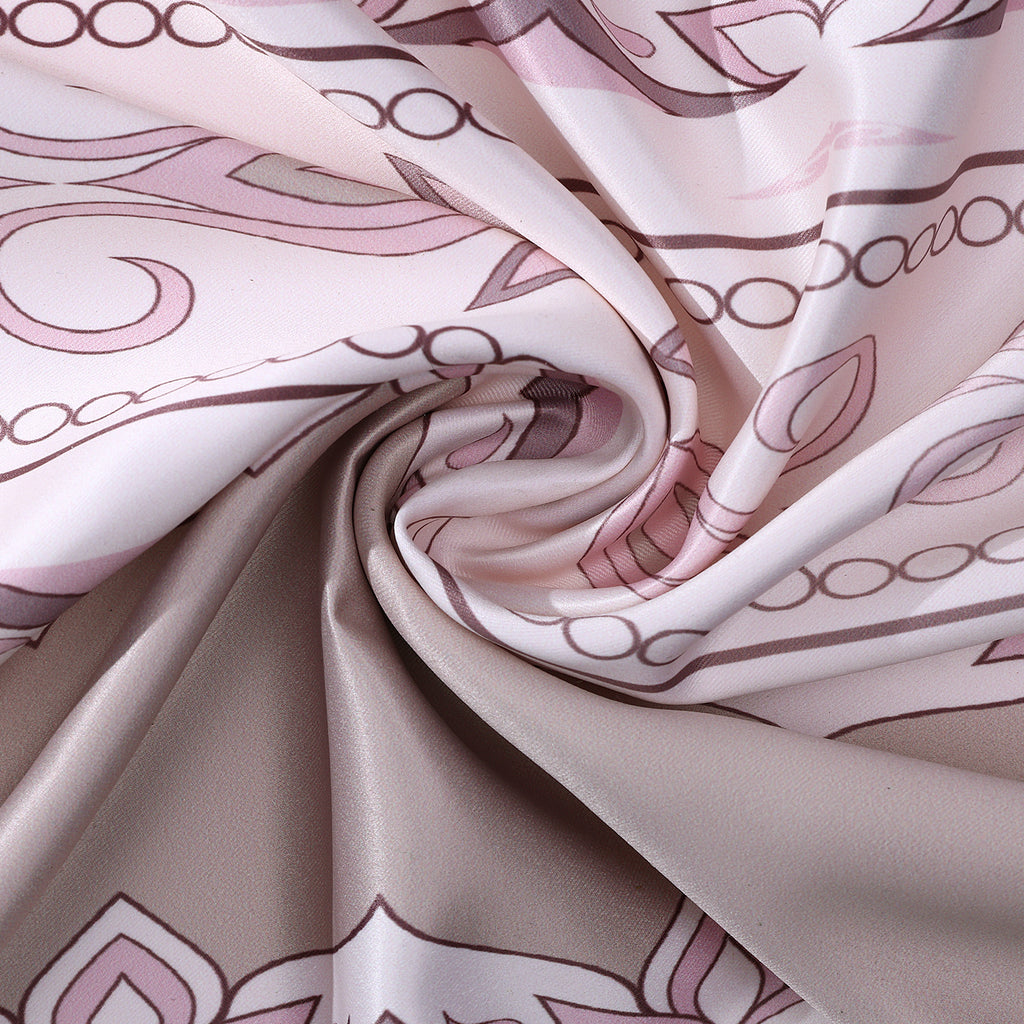 Blush Ornate Stripe Blackout Curtain Set