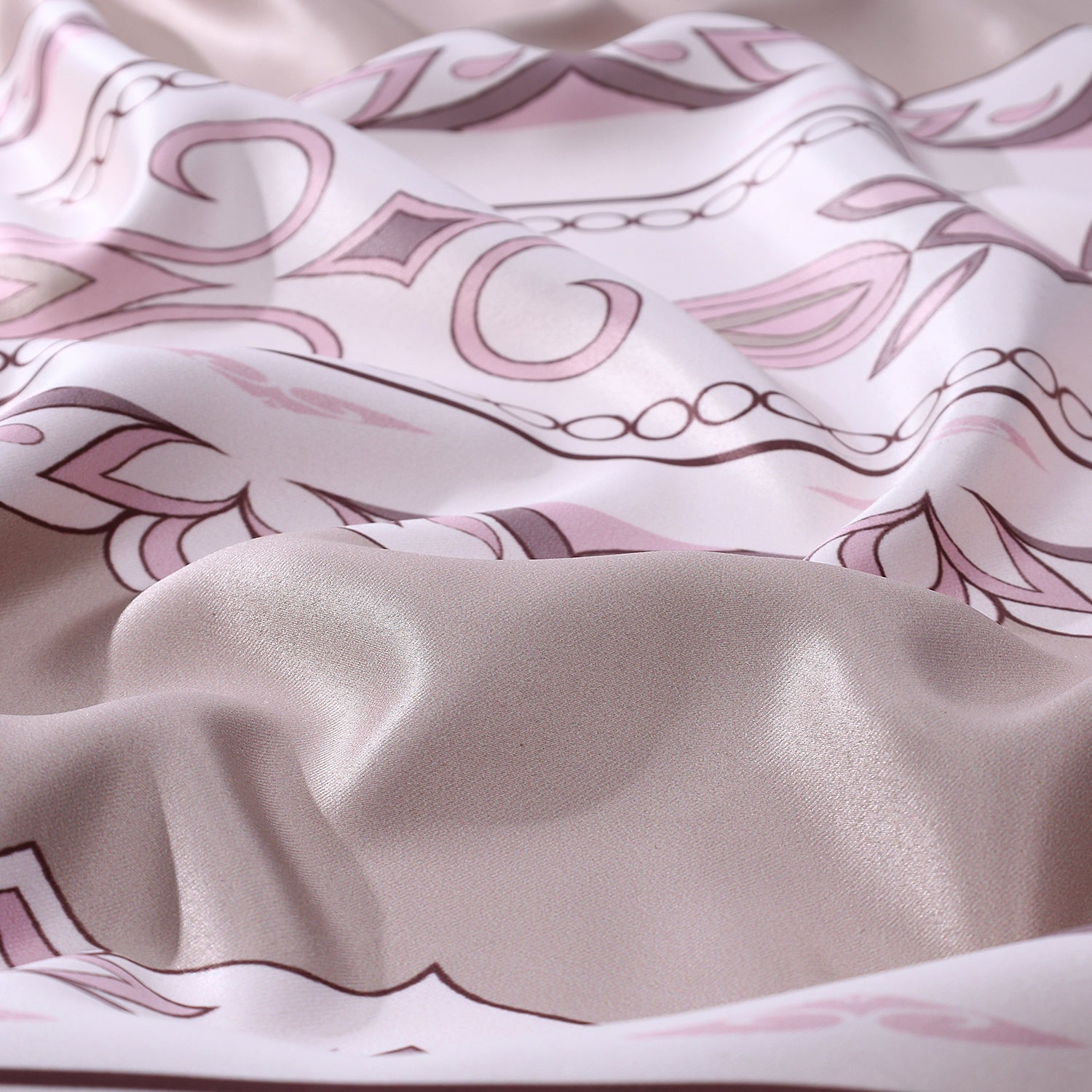 Blush Ornate Stripe Blackout Curtain Set