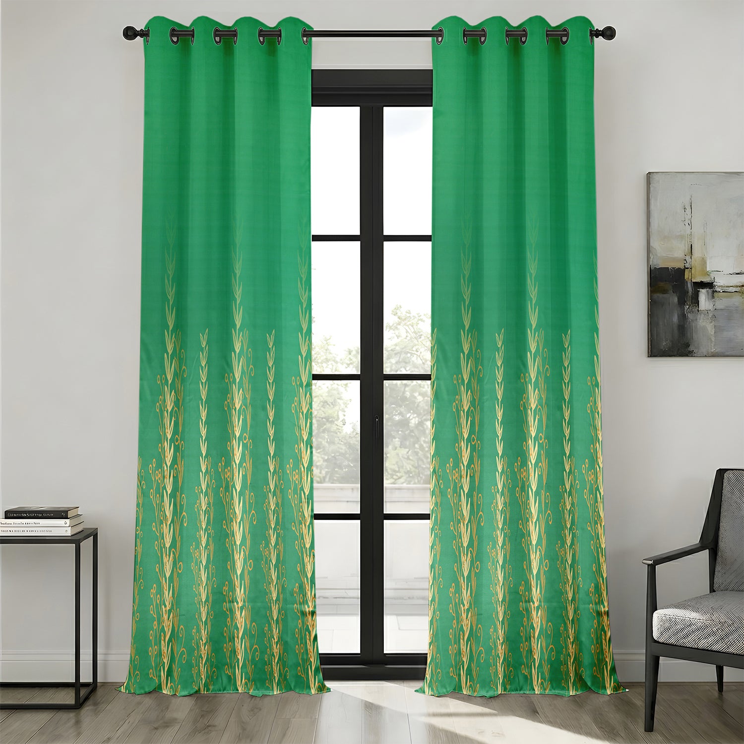 Blush Aura Pattern Blackout Curtain Set