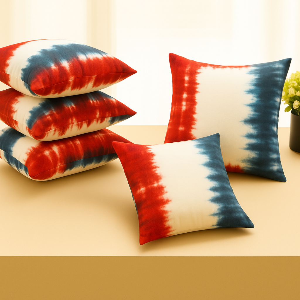 Indigo Sunset Tie-Dye Cushion Covers