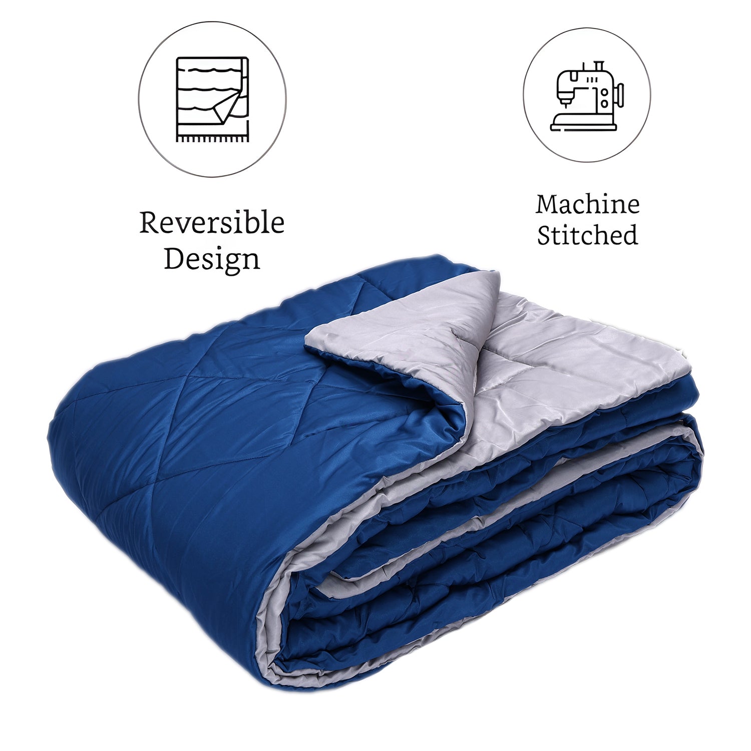 Cozy Light Blue Comforter – Ultra Soft Microfiber Quilt (Queen Size)