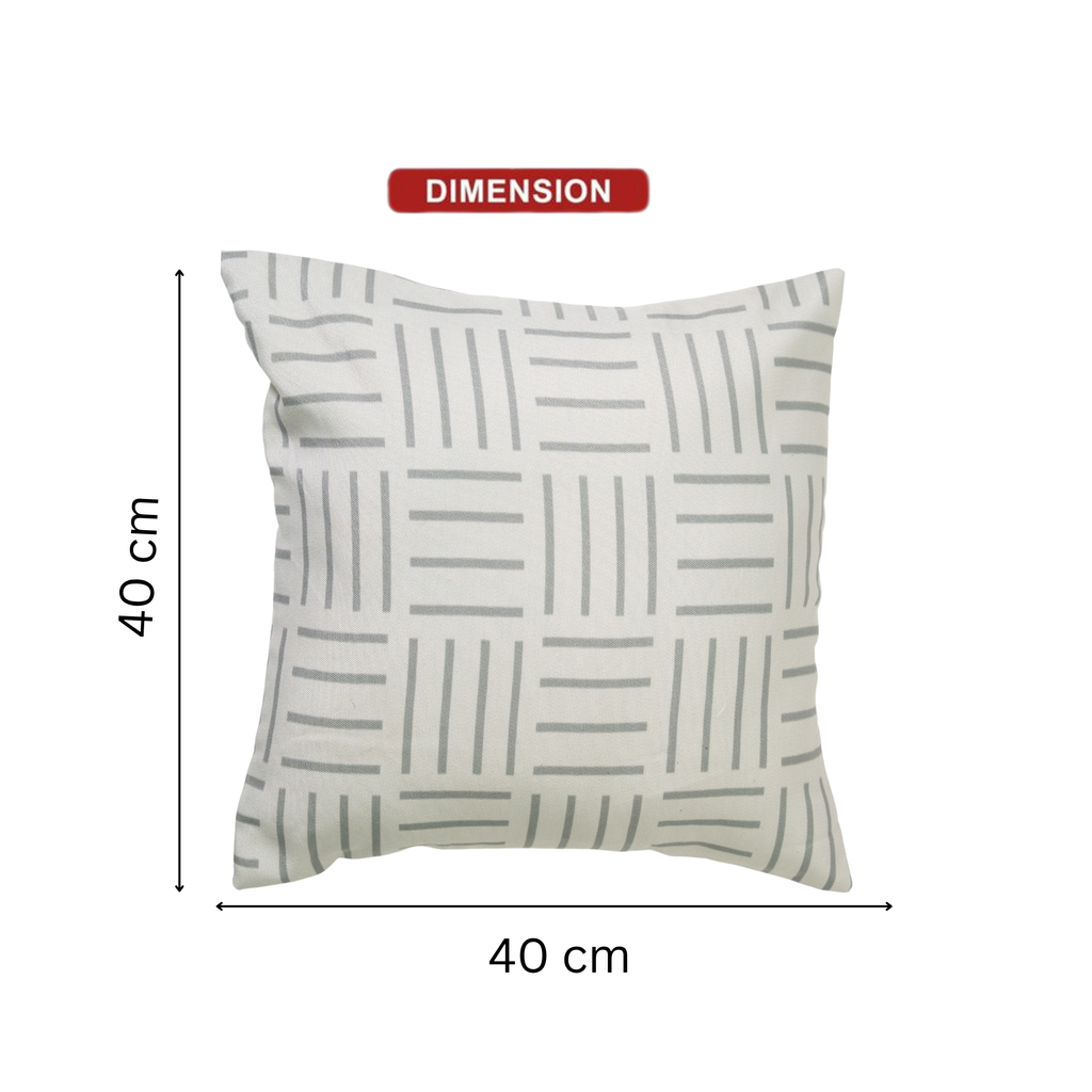 Minimal Grid-Line Cushion Covers