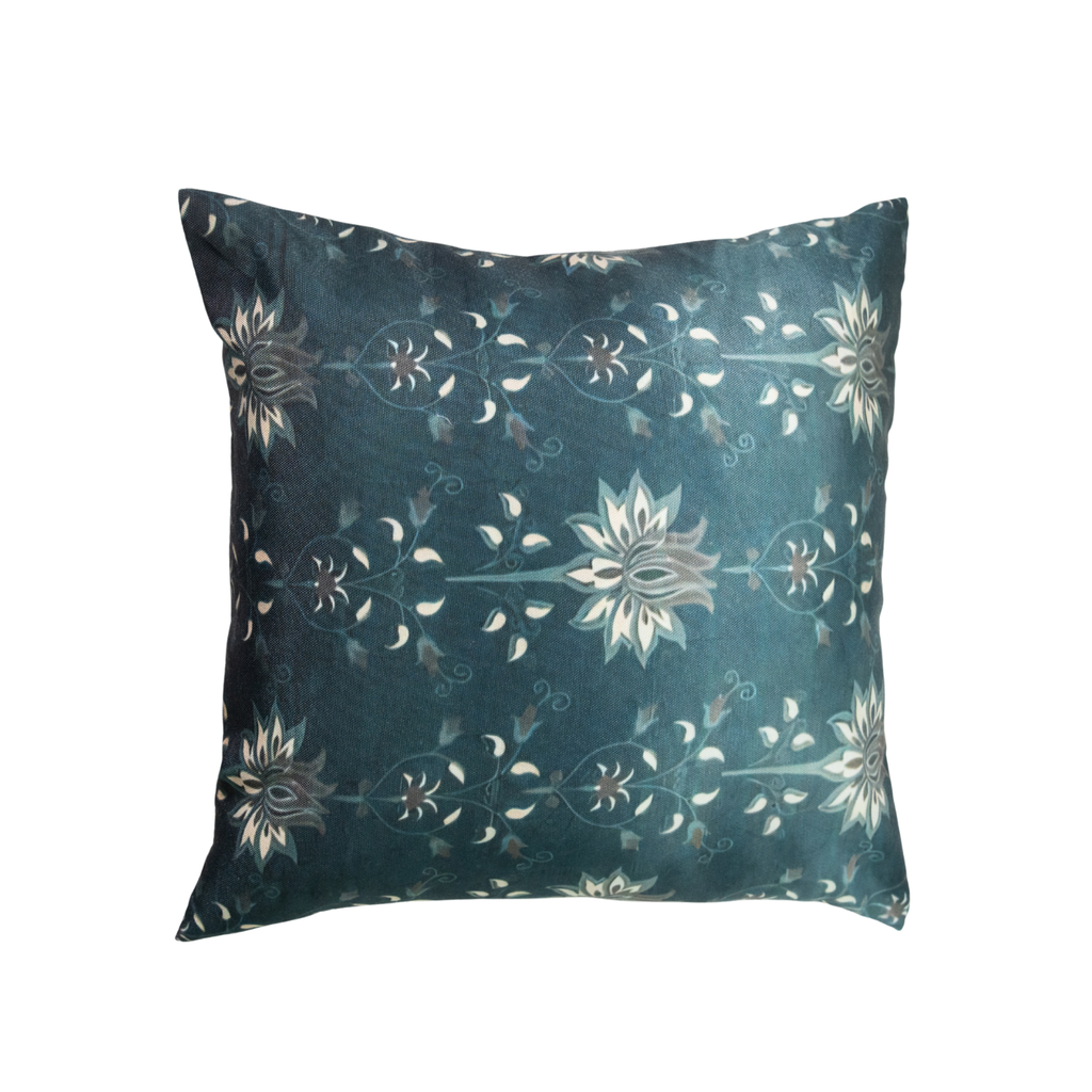 Midnight Lotus Vine Cushion Covers