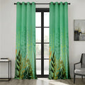 Emerald Bloom Botanical Curtain Set