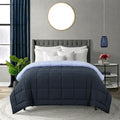 Cozy Dark Blue Comforter – Ultra Soft Microfiber Quilt (Queen Size)