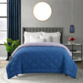 Cozy Light Blue Comforter – Ultra Soft Microfiber Quilt (Queen Size)