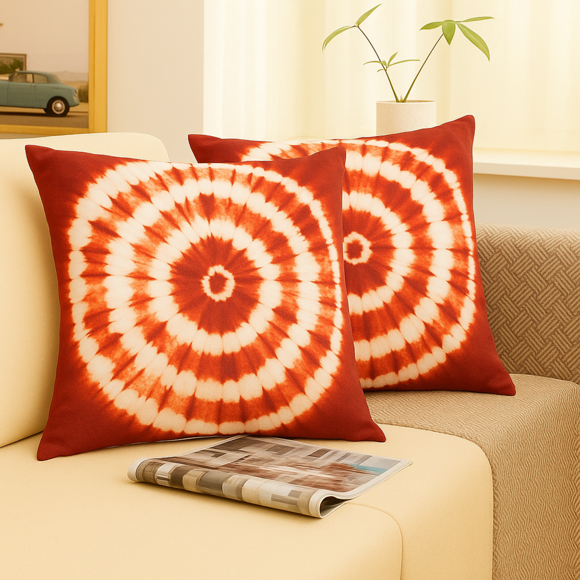 Tribal Sun Circle Cushion Covers