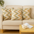 Earth Tone Ikat Zigzag Pattern Cushion Covers