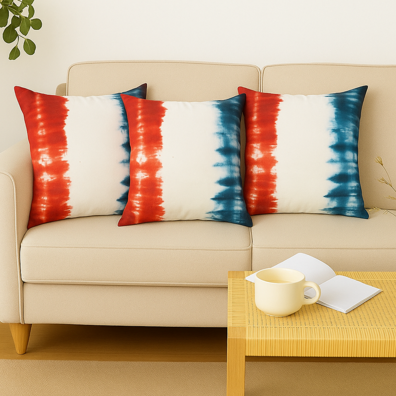 Indigo Sunset Tie-Dye Cushion Covers